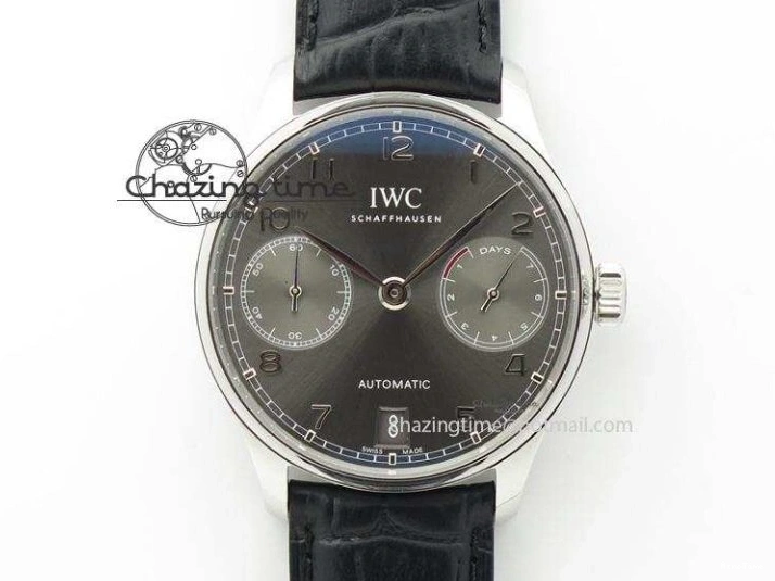 MIROTIME 0412 Practical Portuguese Real PR IW500109 ZF 1:1 Best Edition Black Dial On Black Leather Strap A52010 V 7308